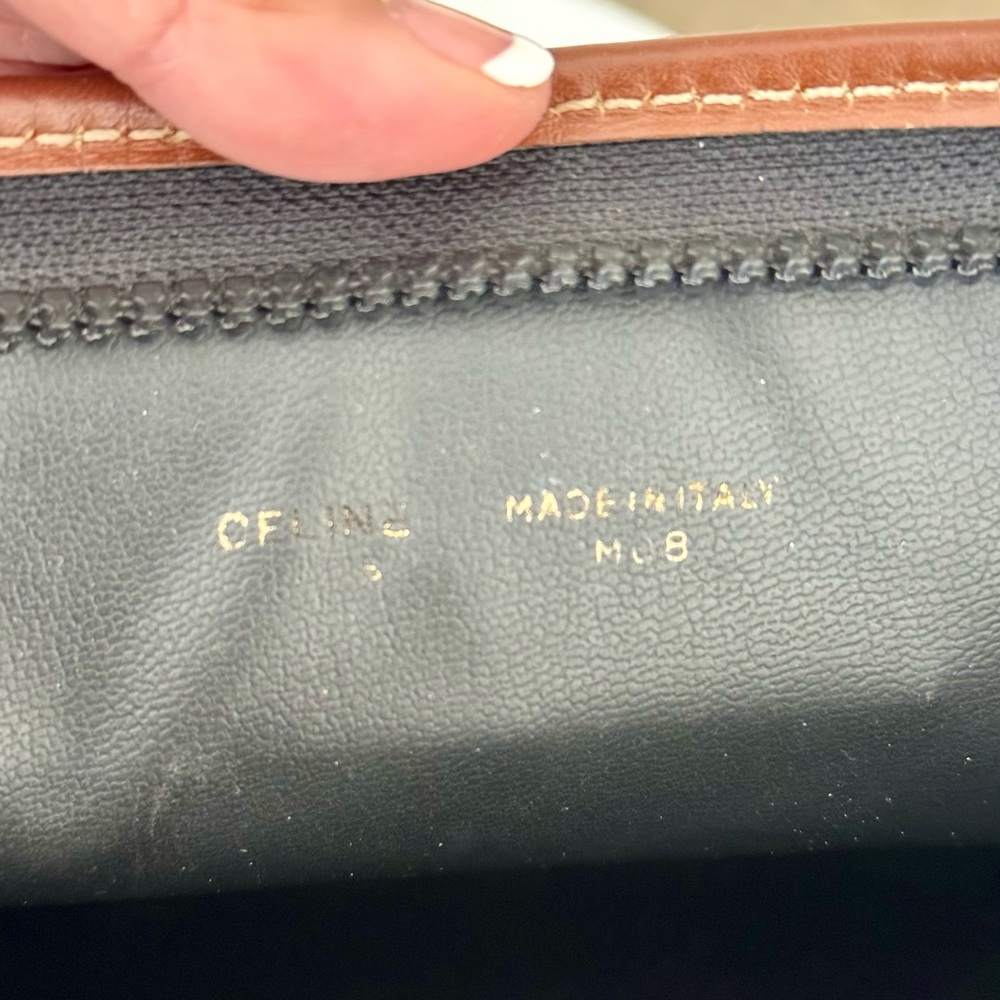 Celine Vintage Triomphe  Black Leather Clutch Bag - Picture 12 of 16